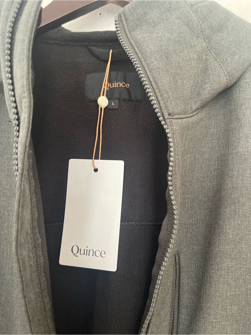 Quince Charcoal Gray Hooded Windbreaker Jacket - Picture 6 of 8